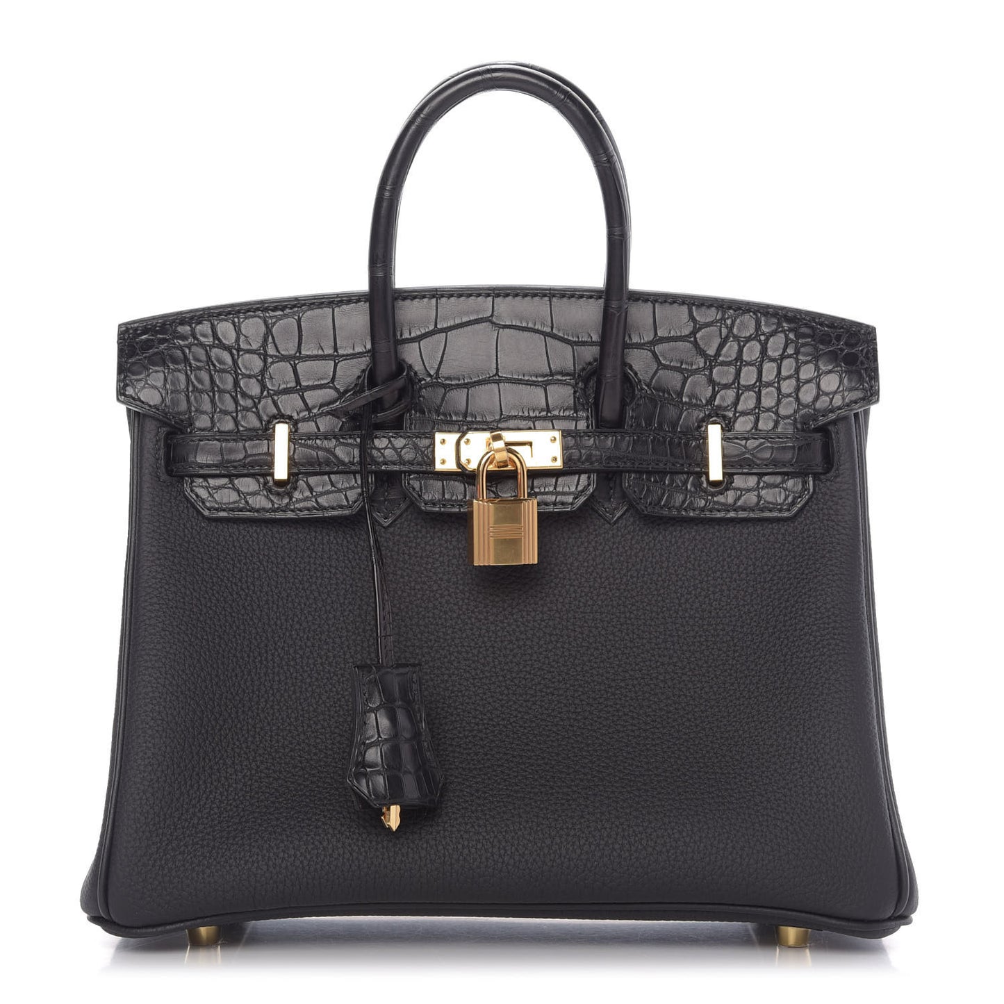 Togo Matte Alligator Birkin Touch 25 Black