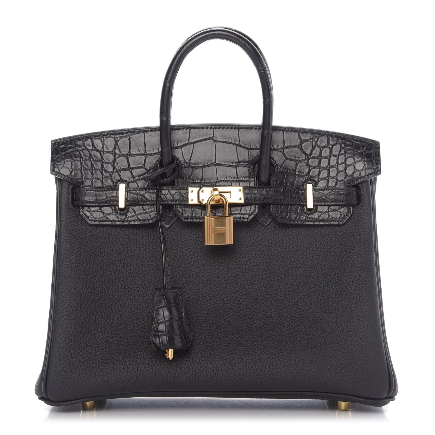 Hermes Togo Matte Alligator Birkin Touch 25 Black 1 of 32