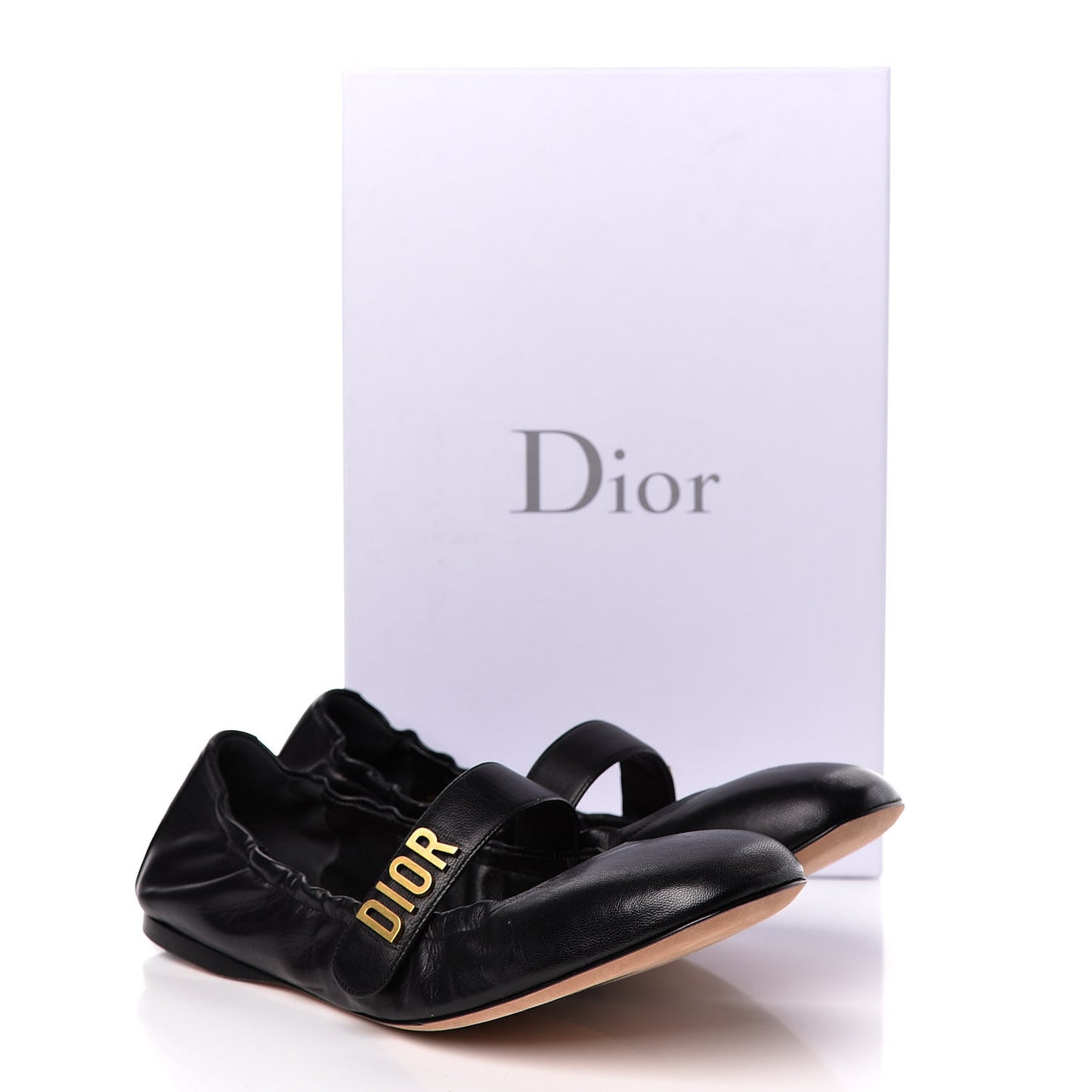 Lambskin Baby-D Ballerina Flats 39.5 Black