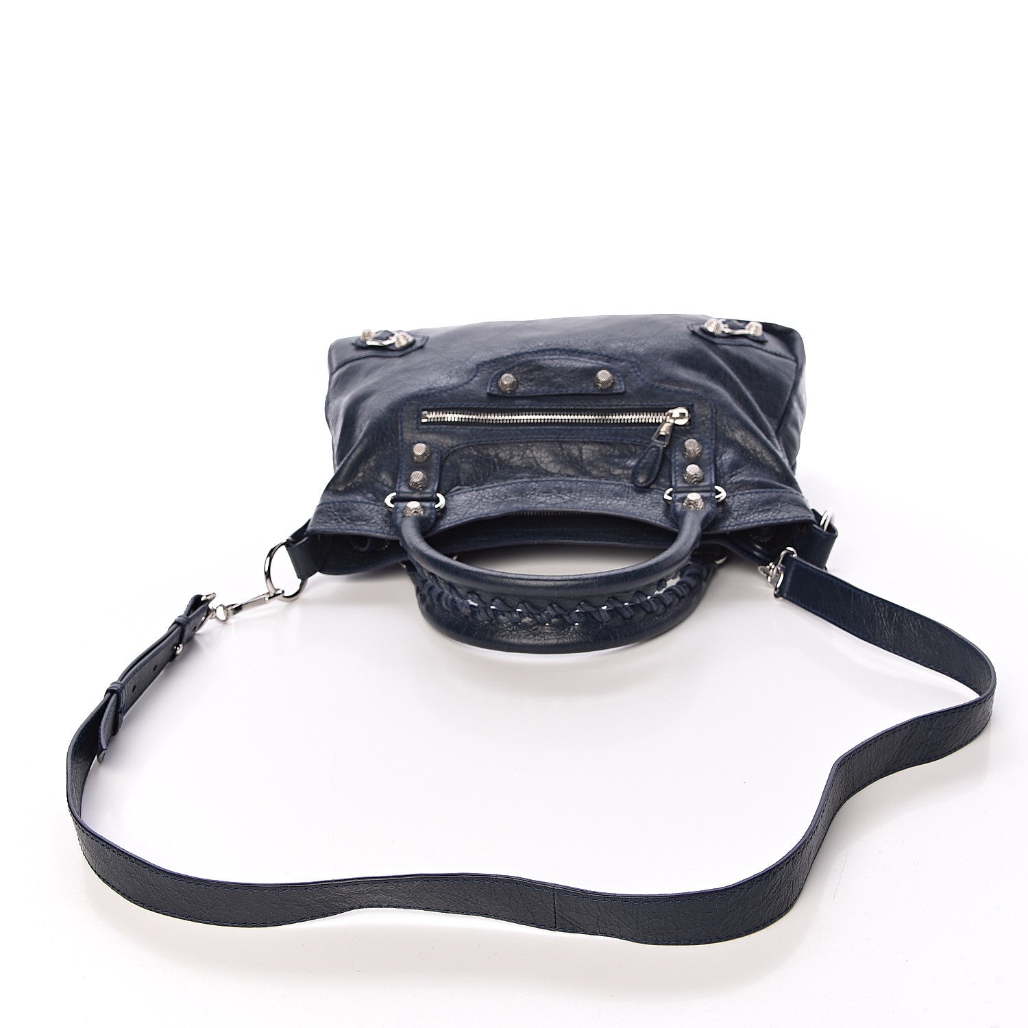 Balenciaga Agneau Giant 12 Silver Hardware Town Bleu Obscur 12 of 12