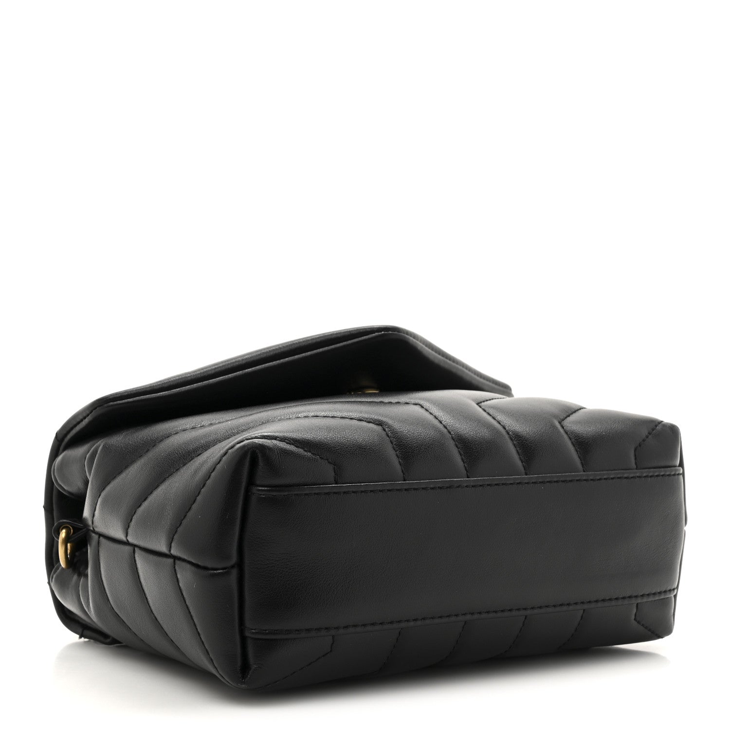 Saint Laurent Calfskin Y Quilted Monogram Toy Loulou Crossbody Bag Black 4 of 14