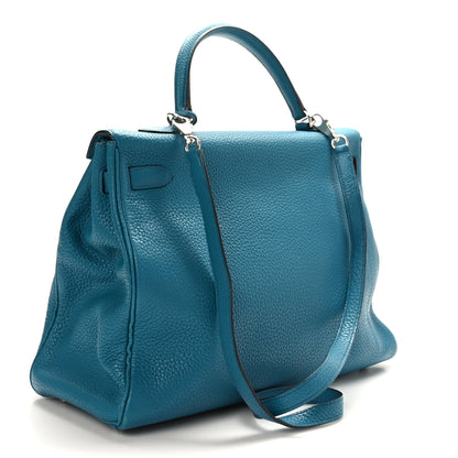 Hermes Togo Kelly Retourne 35 Cobalt 3 of 11