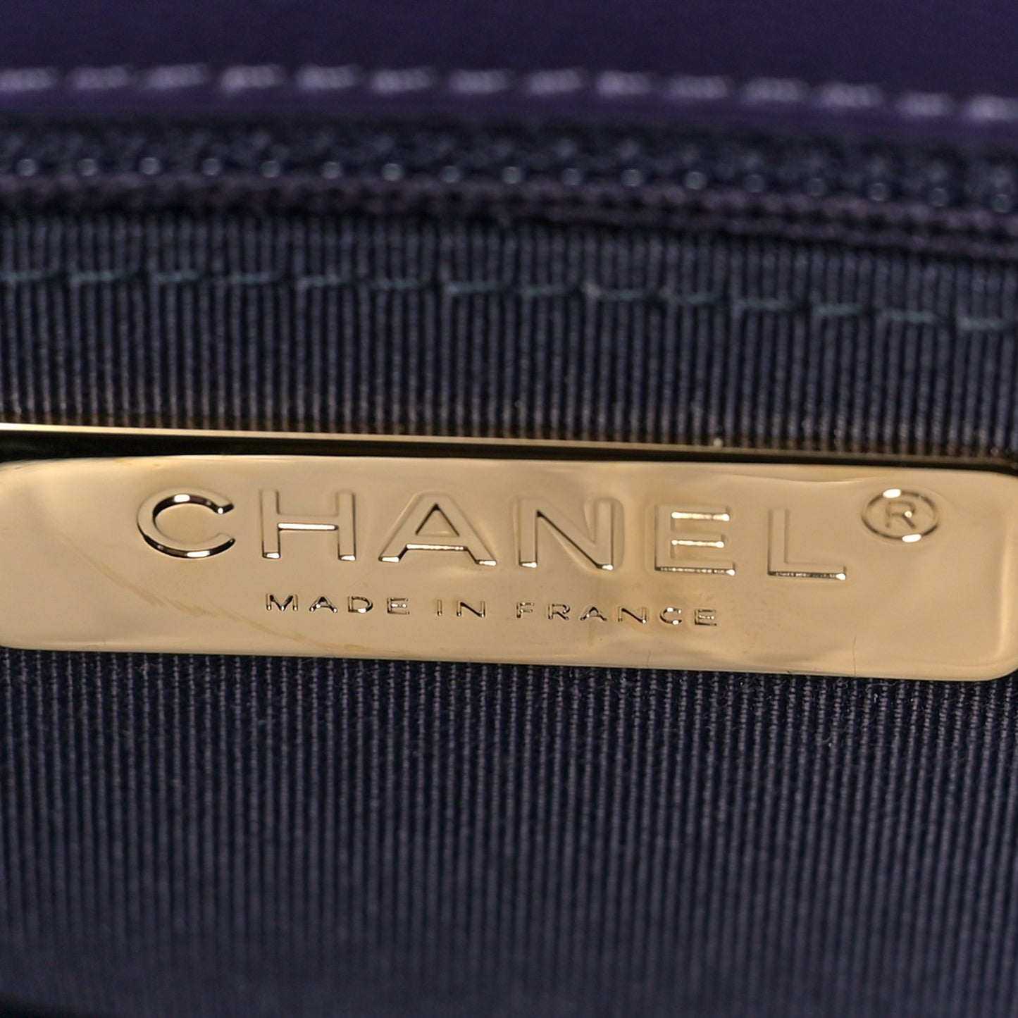 Goatskin Quilted Large Chanel 19 Flap Navy Blue