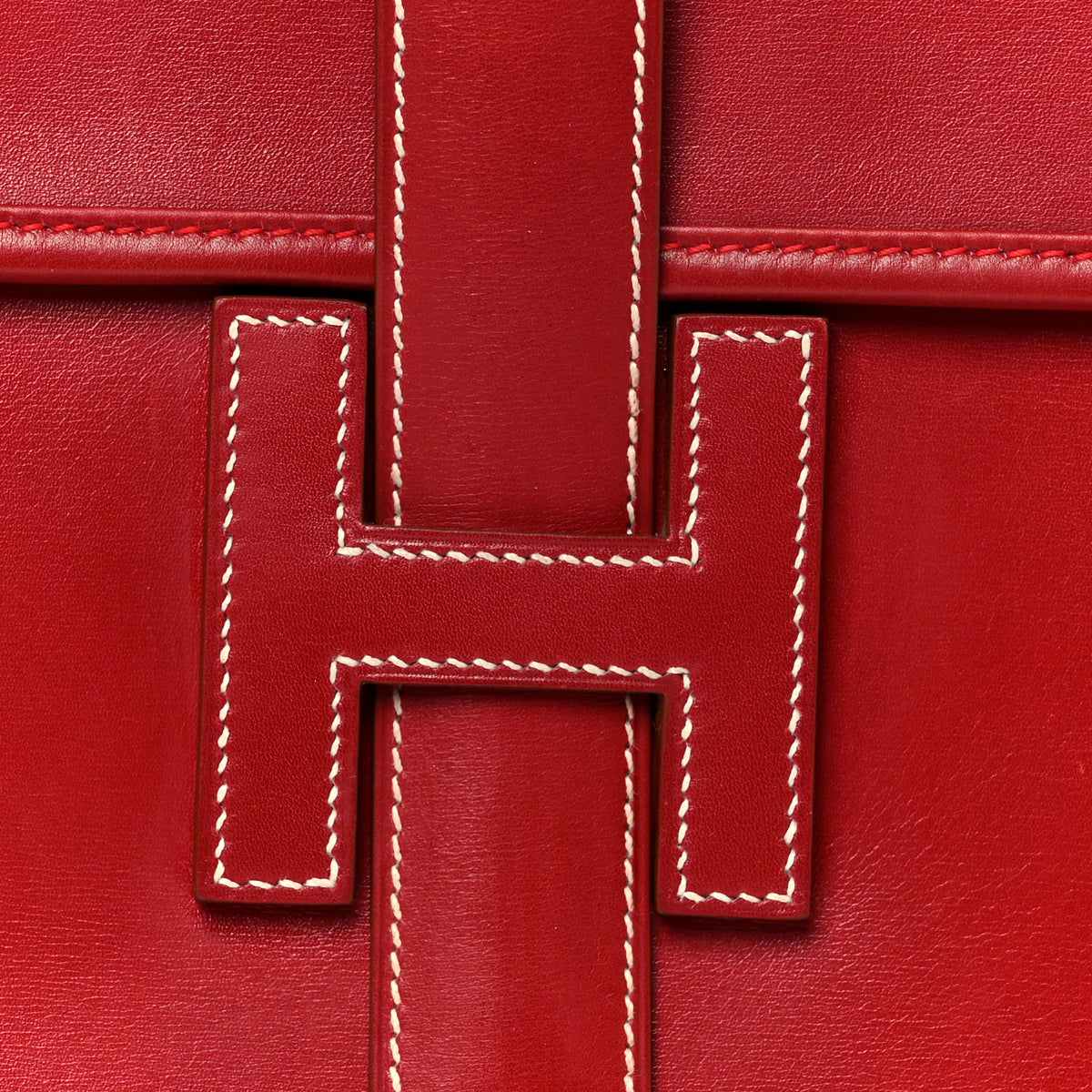 Hermes Veau Gulliver Jige PM Clutch Rouge Vif 7 of 11