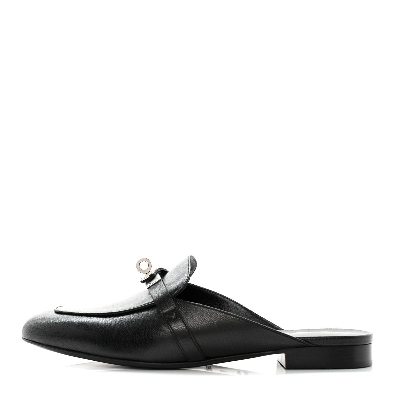 Hermes Goatskin Oz Mules 38 Black 1 of 10