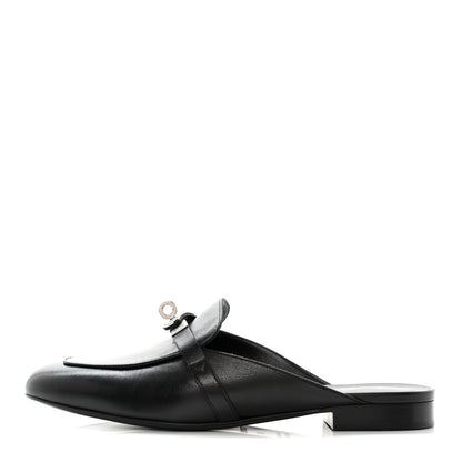 Hermes Goatskin Oz Mules 38 Black 1 of 10