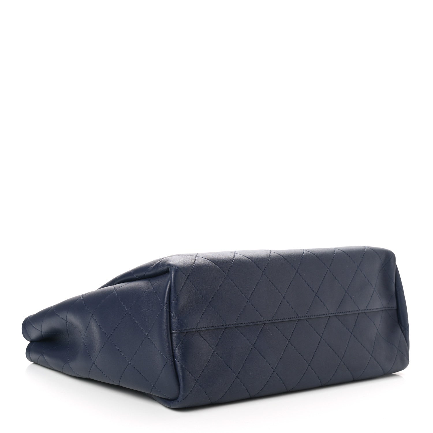 Chanel Calfskin Stitched Large Shopping Tote Dark Navy 4 of 11