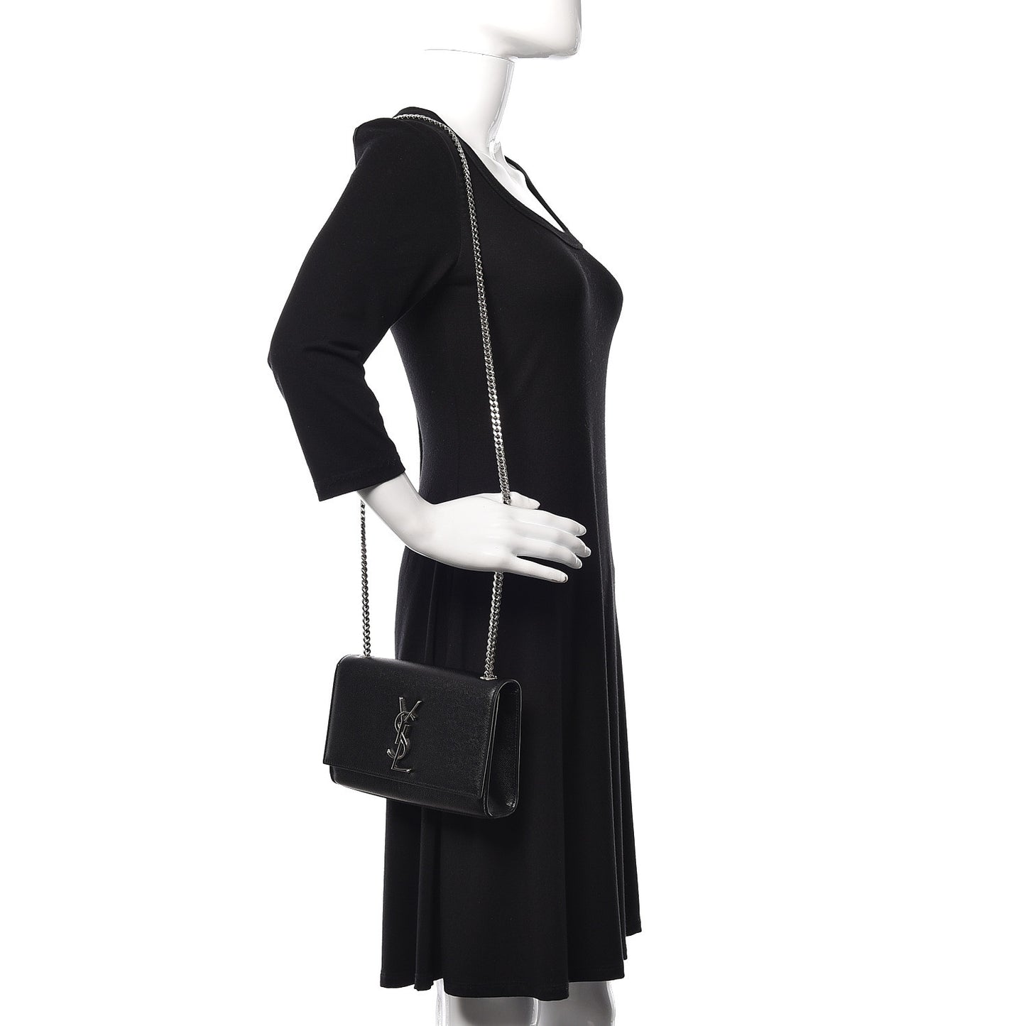Grain De Poudre Small Monogram Kate Satchel Black