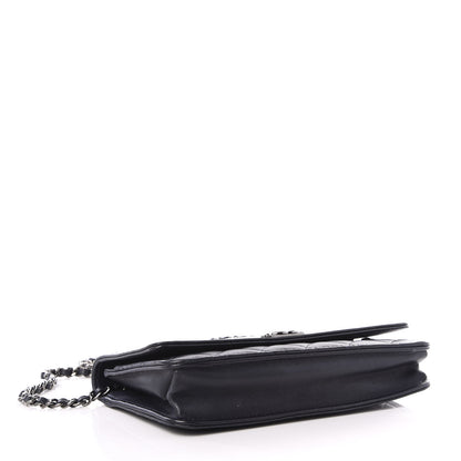 Chanel Lambskin Quilted Boy Wallet On Chain WOC Navy Blue 3 of 10