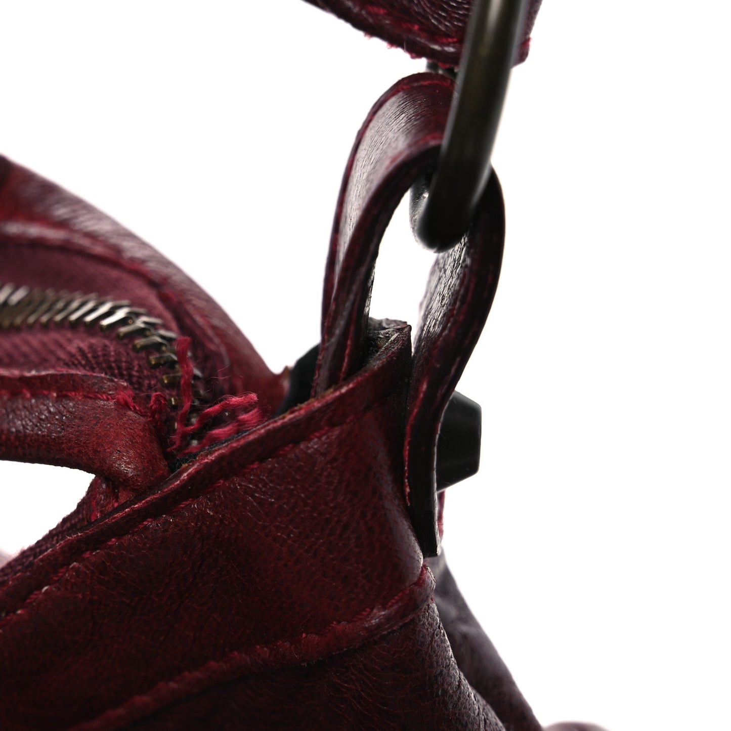 Agneau Classic Hardware Day Hobo Rouge Grenat