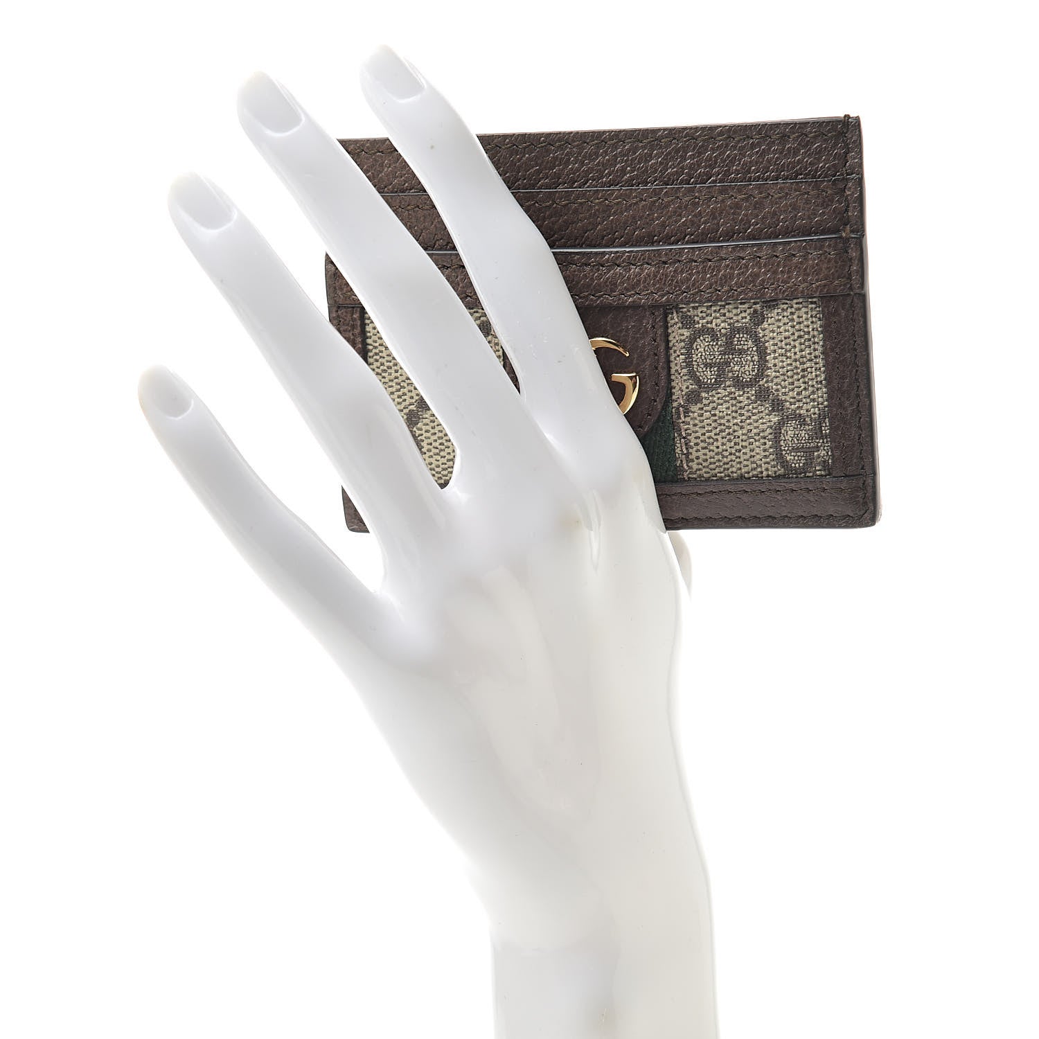 Gucci GG Supreme Monogram Ophidia Card Holder Brown 2 of 6