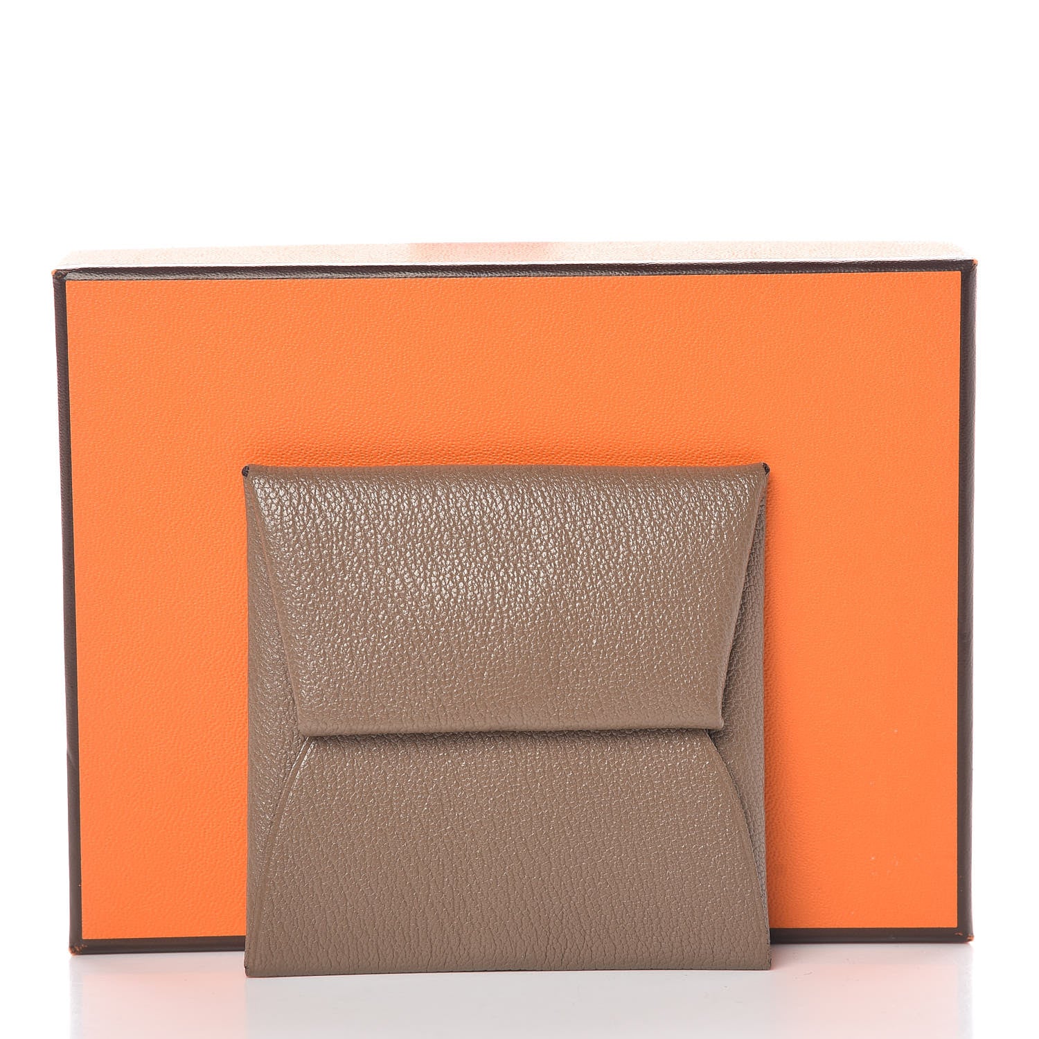 Hermes Chevre Mysore Bastia Coin Purse Etoupe 9 of 9