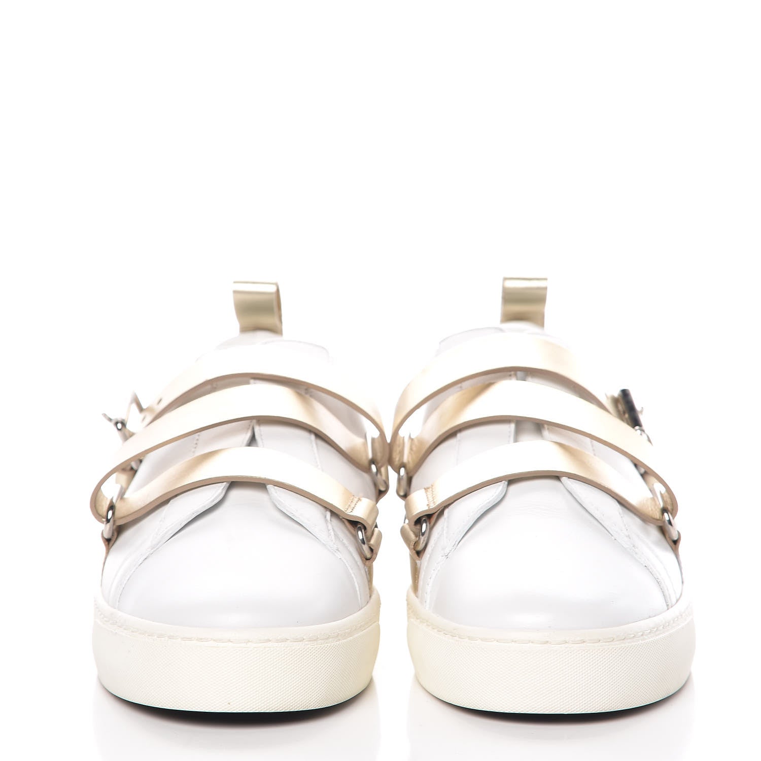 Valentino Garavani Calfskin Womens V Punk Low Top Sneakers 37 White Platino 2 of 9