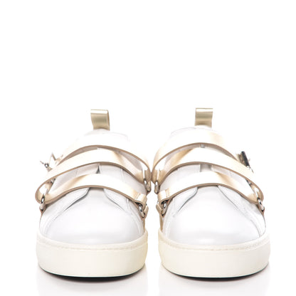 Valentino Garavani Calfskin Womens V Punk Low Top Sneakers 37 White Platino 2 of 9