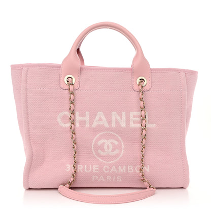 Chanel Mixed Fibers Small Deauville Tote Pink 1 of 11