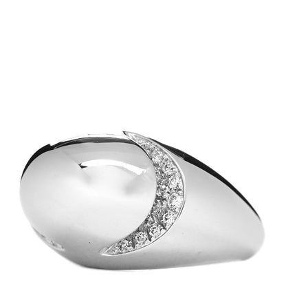 Bulgari 18K White Gold Diamond Dome Ring 53 6.5 3 of 6