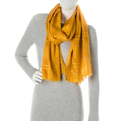 Hermes Cashmere Silk Check Stole 2 of 6
