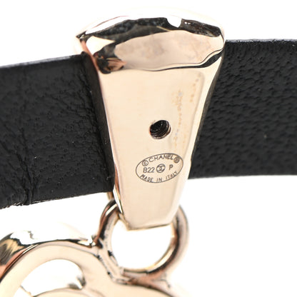 Chanel Lambskin CC Heart Choker Necklace Black 5 of 6
