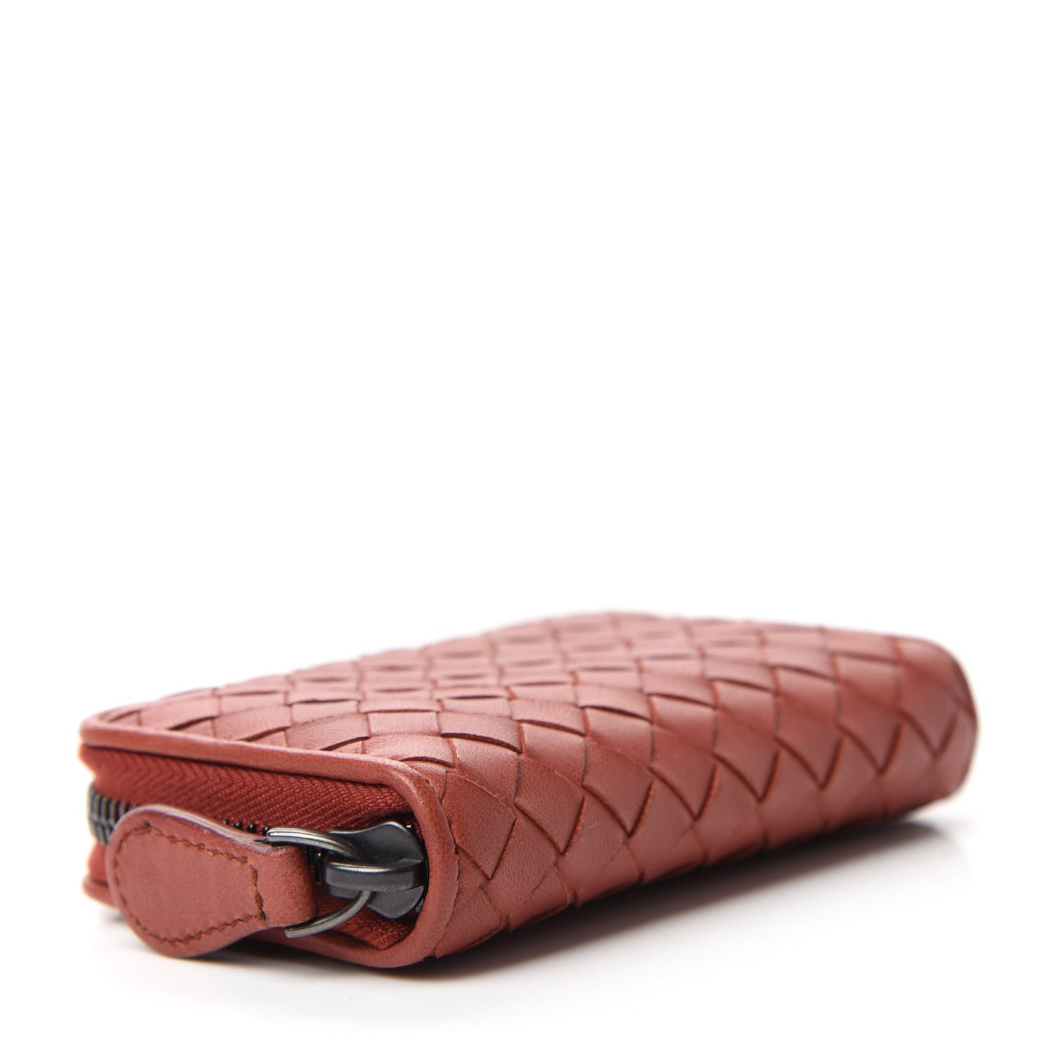 Bottega Veneta Nappa Intrecciato Zip Around Coin Purse Brique 4 of 8