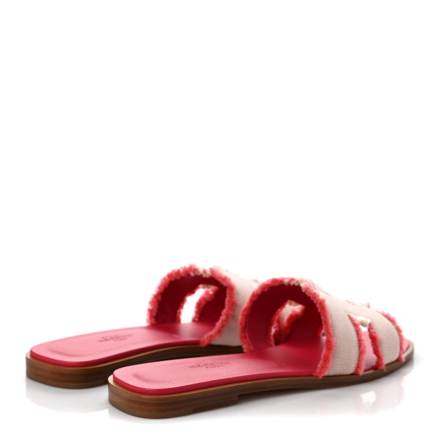 Toile H Oran Fringe Sandals 36 Framboise