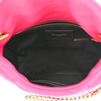 Saint Laurent Lambskin Quilted Toy Loulou Puffer Monogram Chain Satchel Bubblegum 5 of 11