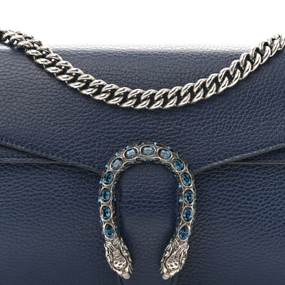 Gucci Dollar Calfskin Crystal Small Dionysus Shoulder Bag Blue Agata Montana Sapphire 8 of 14