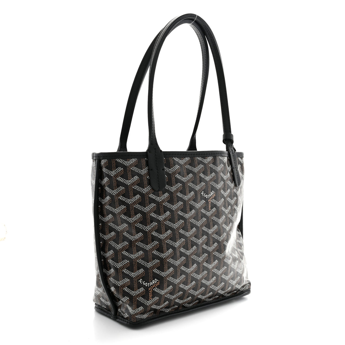 Goyardine Reversible Mini Anjou Black