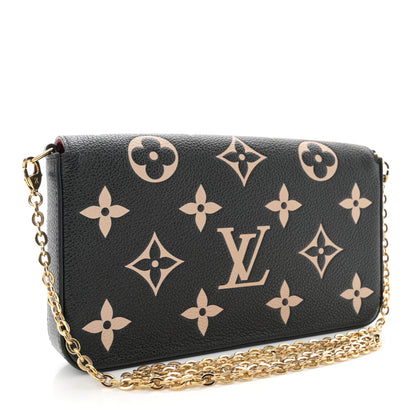 Louis Vuitton Empreinte Monogram Giant Felicie Pochette Black Beige 4 of 11