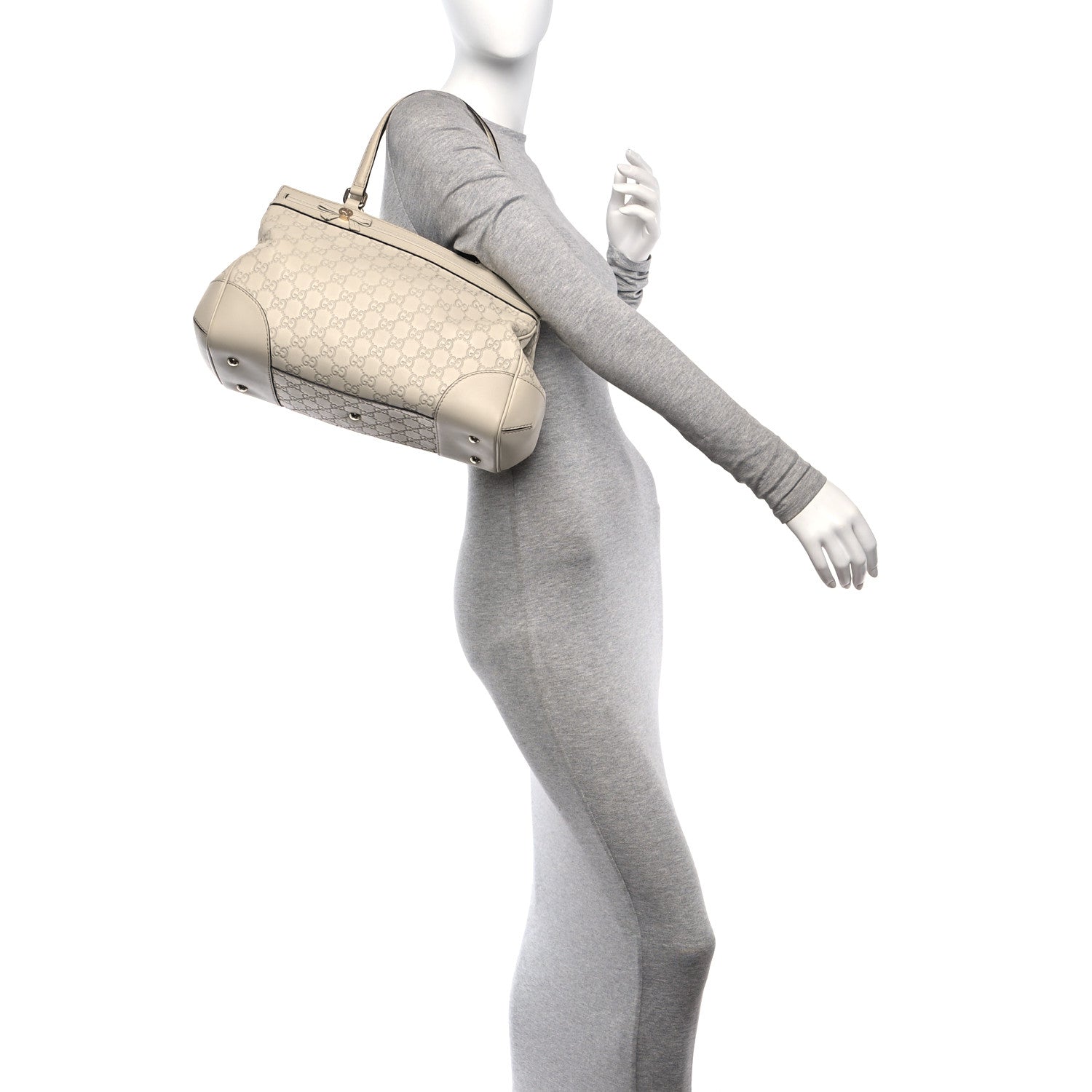 Gucci Guccissima Medium Mayfair Tote Off White 3 of 10