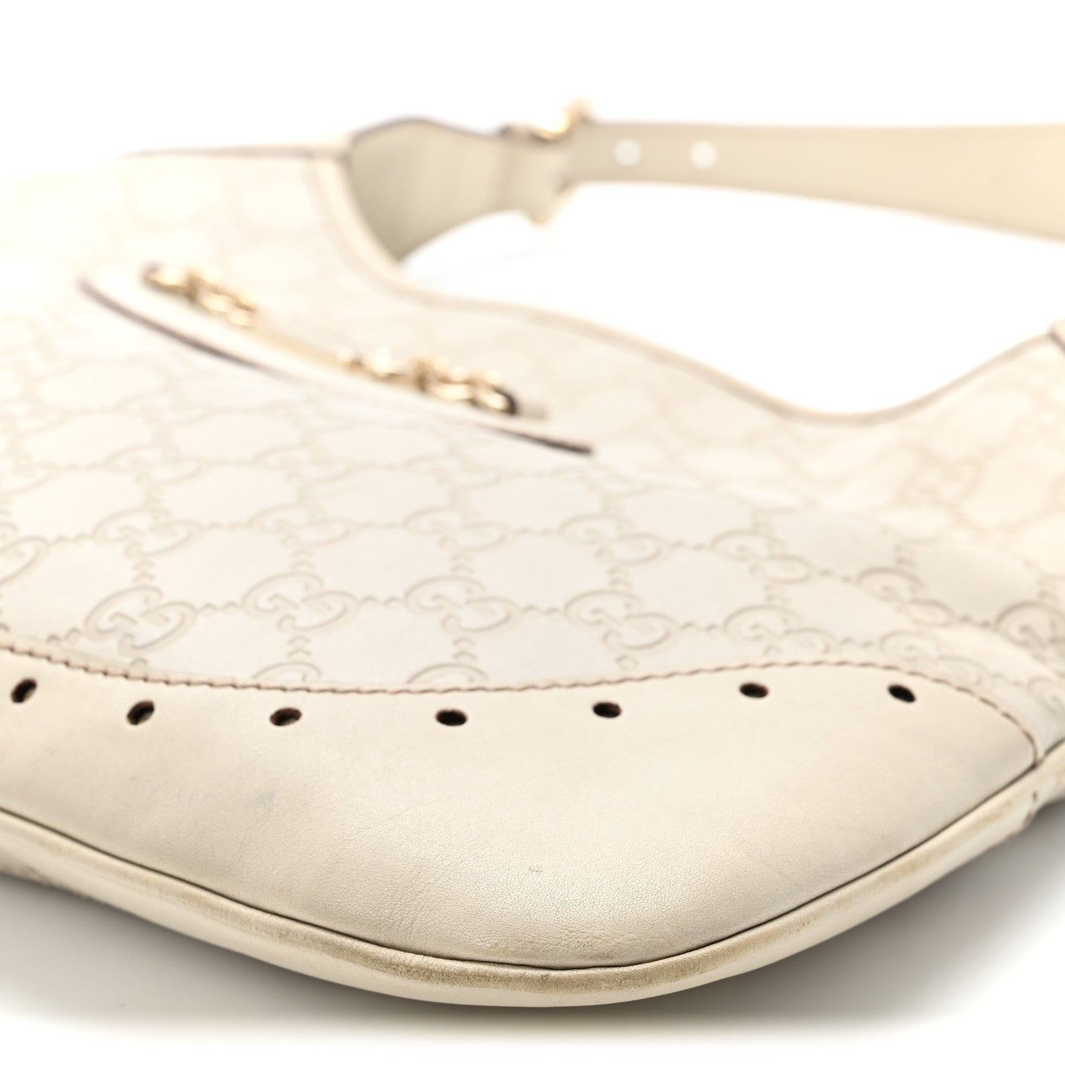 Gucci Guccissima Punch Hobo Off White 10 of 13