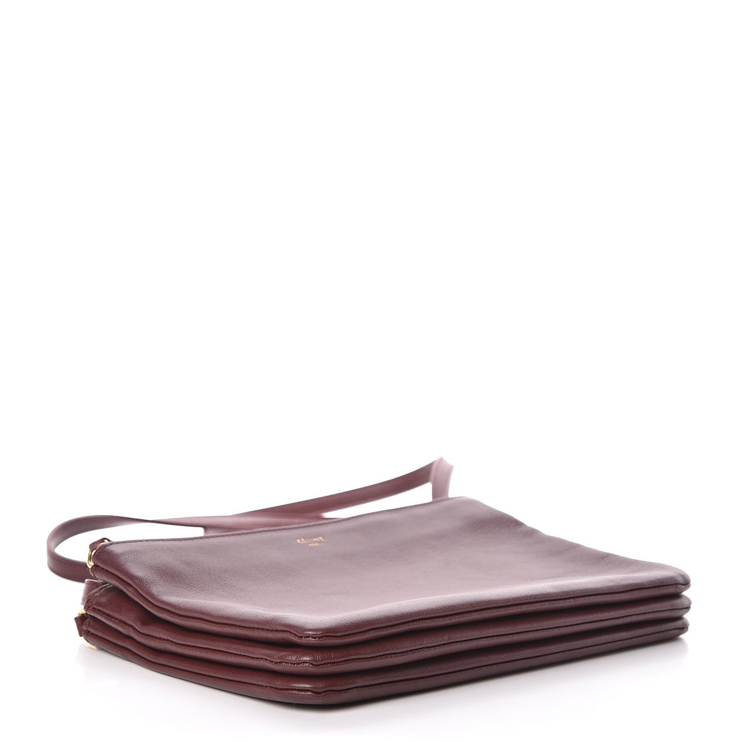 Lambskin Small Trio Crossbody Bag Burgundy