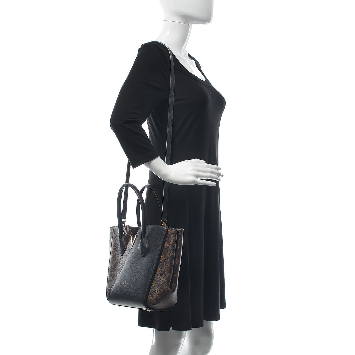 Calfskin Monogram Kimono Tote PM Black