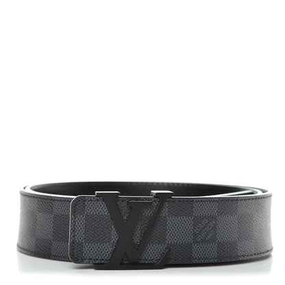 Louis Vuitton Damier Graphite LV Initiales Belt 100 40 1 of 8