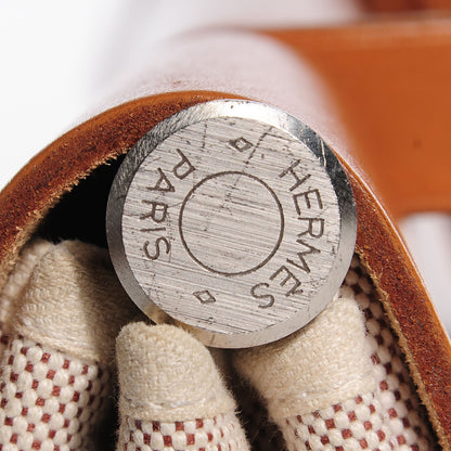 Hermes Toile Vache Calfskin Herbag PM 30 Natural 12 of 13