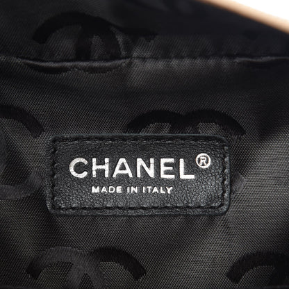 Chanel Calfskin Quilted Large Cambon Multipocket Reporter Beige Black 6 of 16