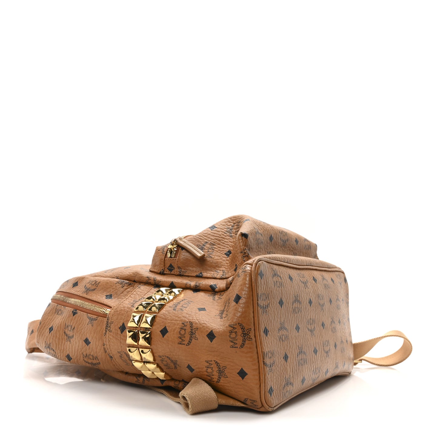 Visetos Medium Side Studs Stark Backpack Cognac