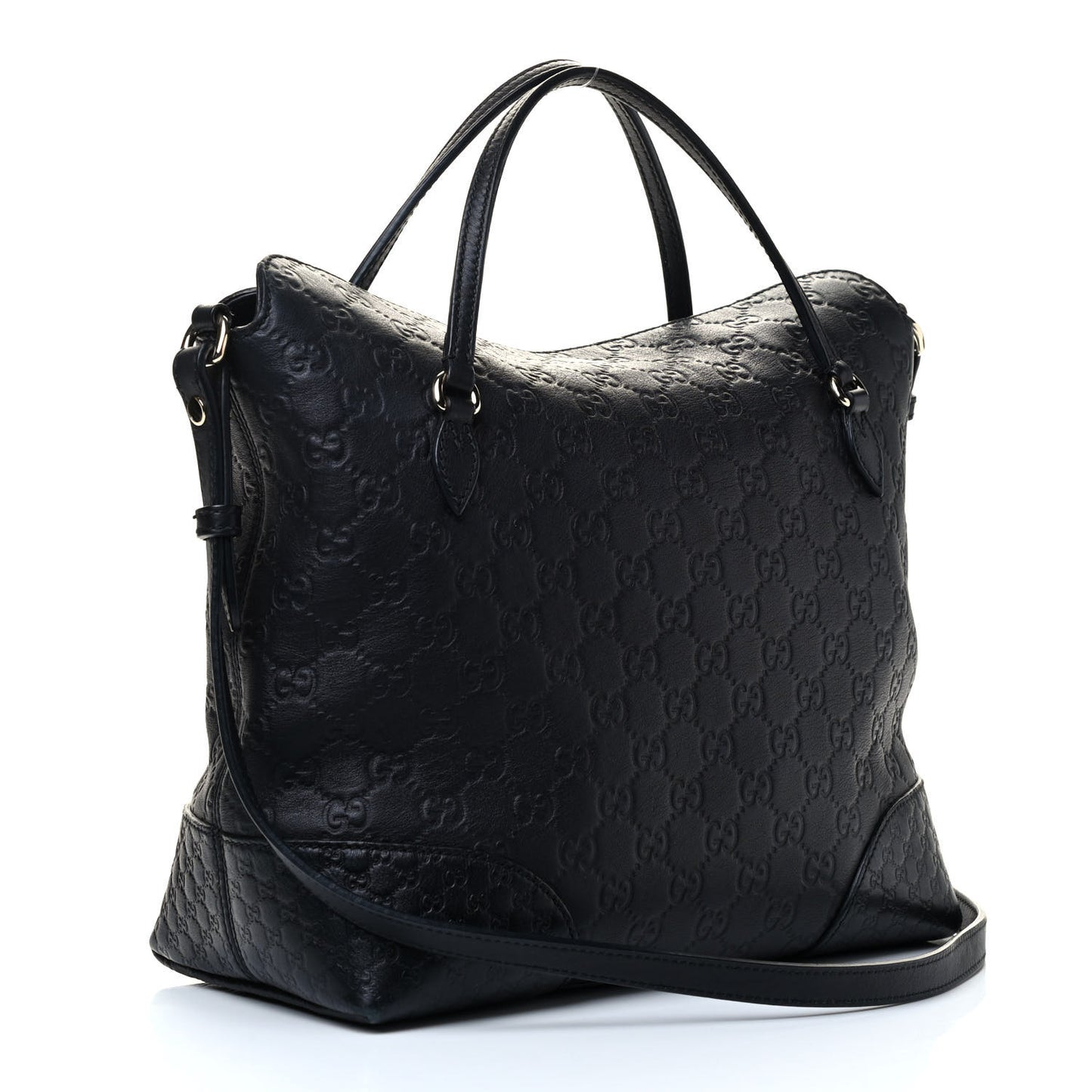 Guccissima Medium Bree Top Handle Bag Black