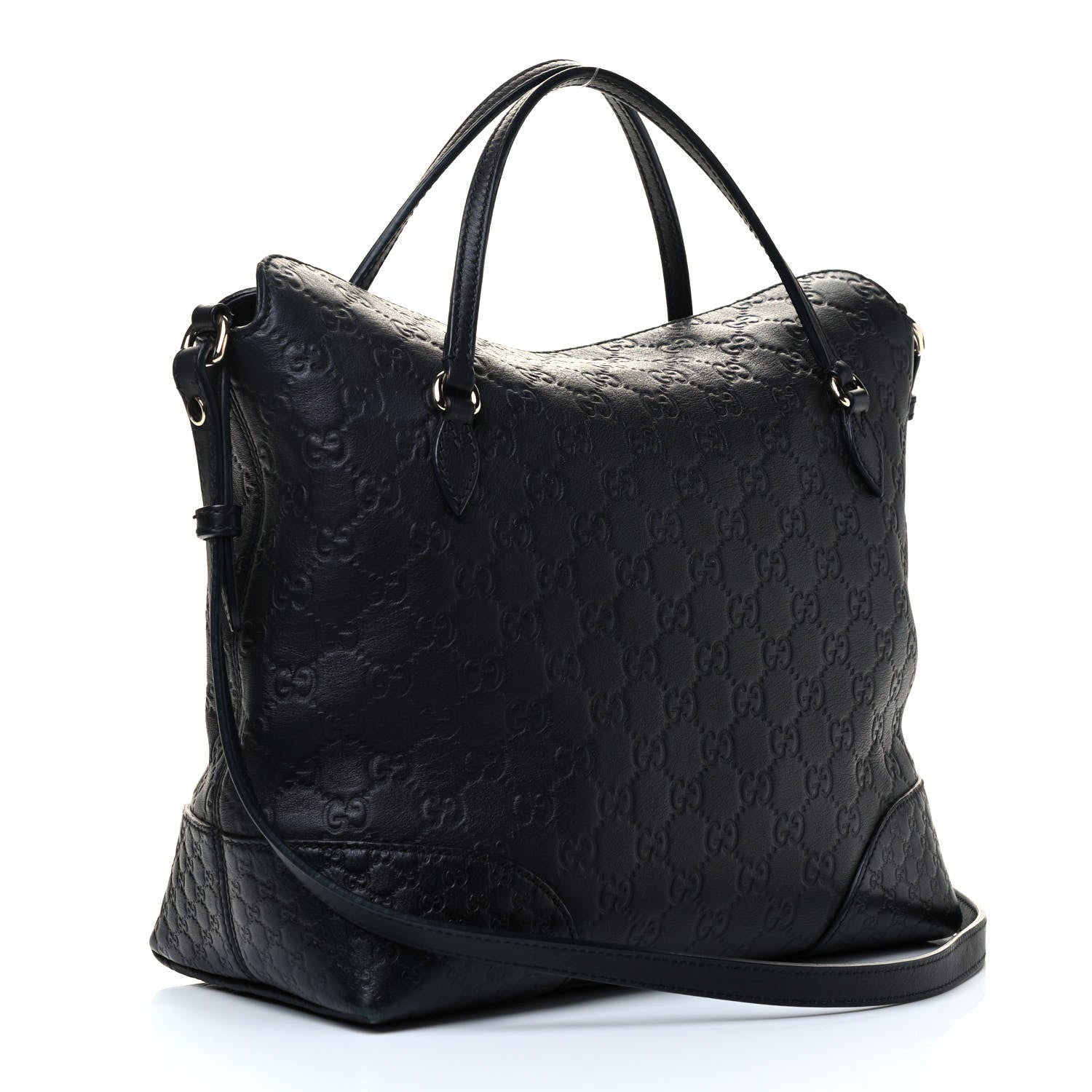 Gucci Guccissima Medium Bree Top Handle Bag Black 2 of 4