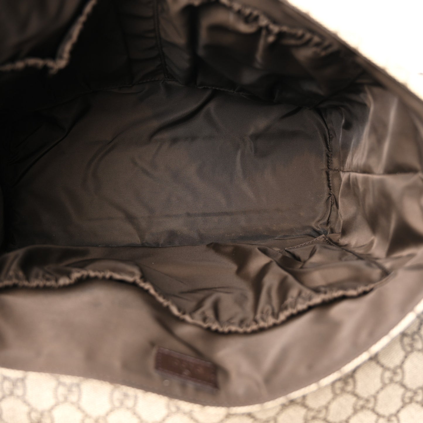 GG Plus Monogram Messenger Diaper Bag Dark Brown