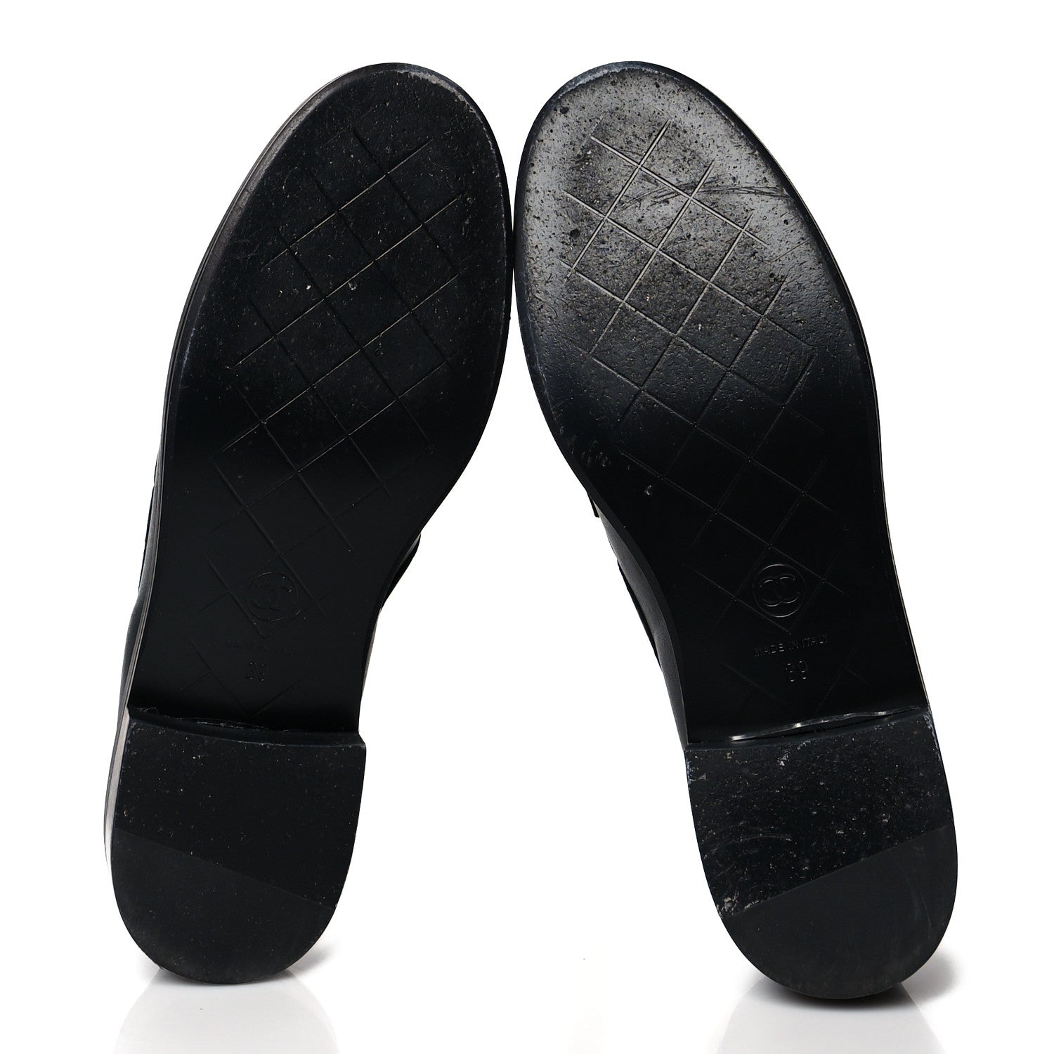 Chanel Lambskin Quilted CC Turnlock Loafers 39 Black 5 of 9