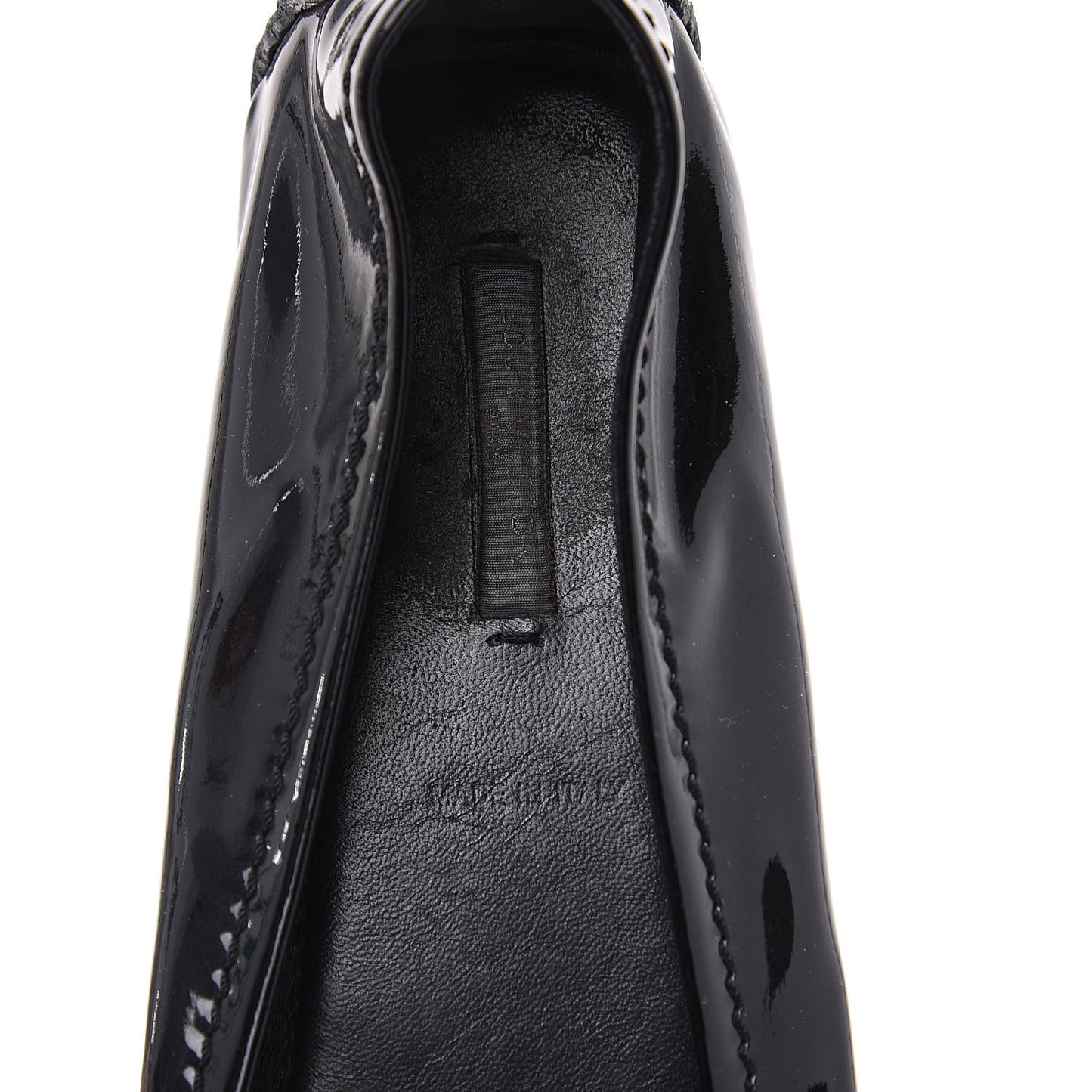 Patent Calfskin Oxford Loafers 42 Black