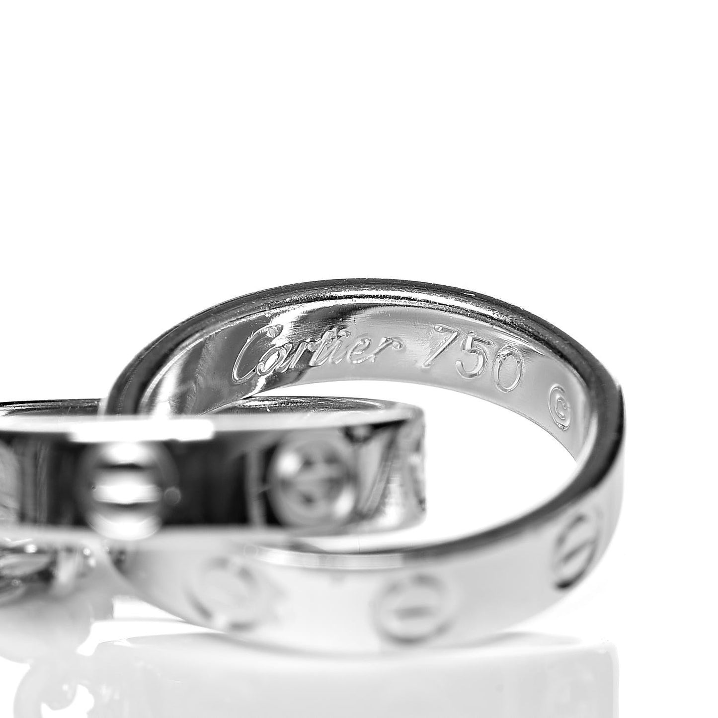 18K White Gold Interlocking LOVE Necklace