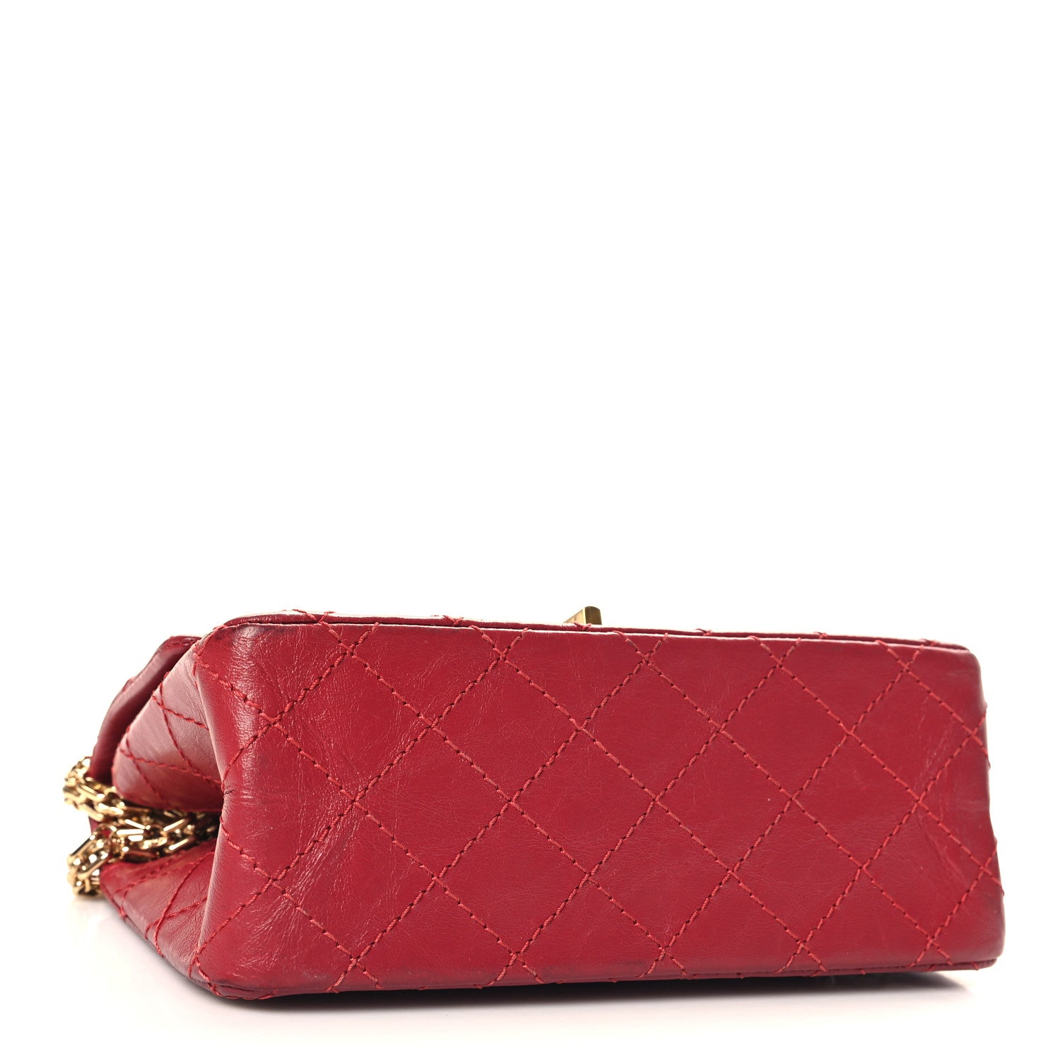 Chanel Aged Calfskin Quilted 2.55 Reissue Mini Flap Red 4 of 13