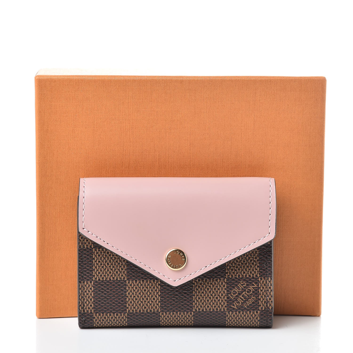 Louis Vuitton Damier Ebene Zoe Wallet Rose Ballerine 8 of 8
