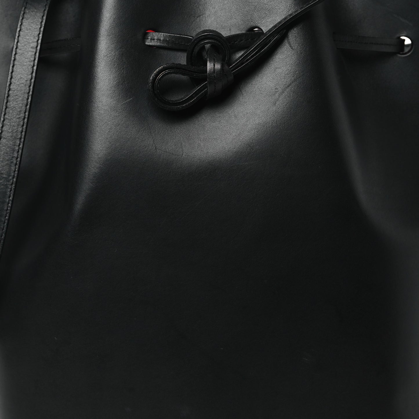 Calfskin Bucket Bag Black Flamma