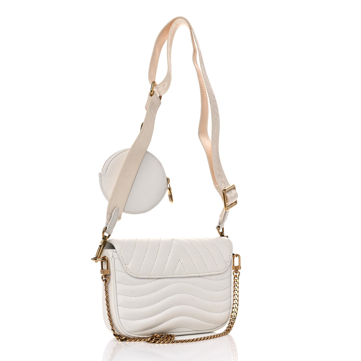 Louis Vuitton Calfskin New Wave Multi Pochette Snow 3 of 12
