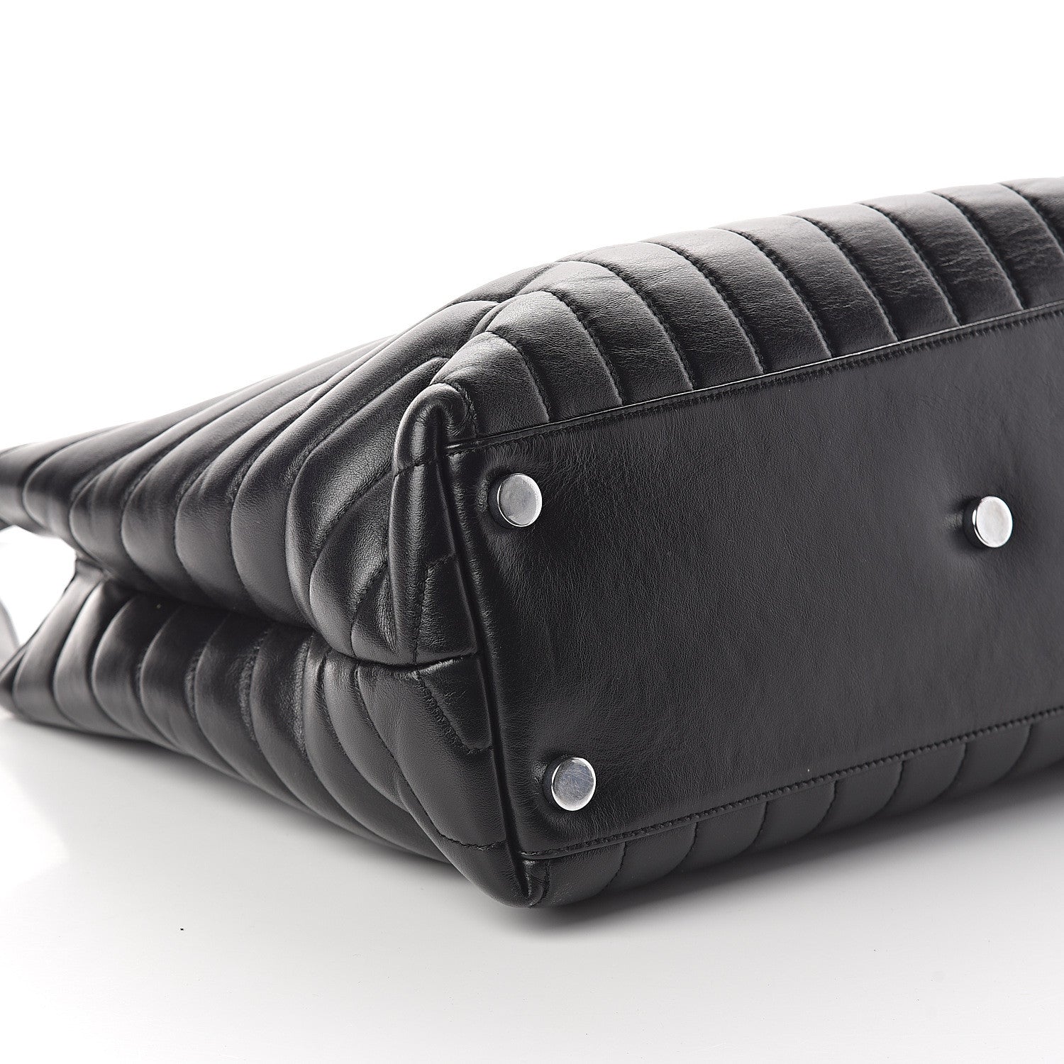 Saint Laurent Calfskin Y Quilted Monogram Large Loulou Shopper Black 7 of 8