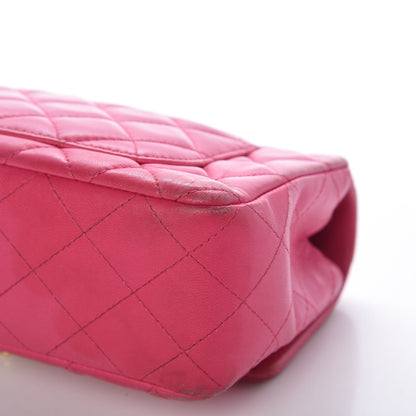 Chanel Lambskin Quilted Mini Rectangular Flap Dark Pink 18 of 21