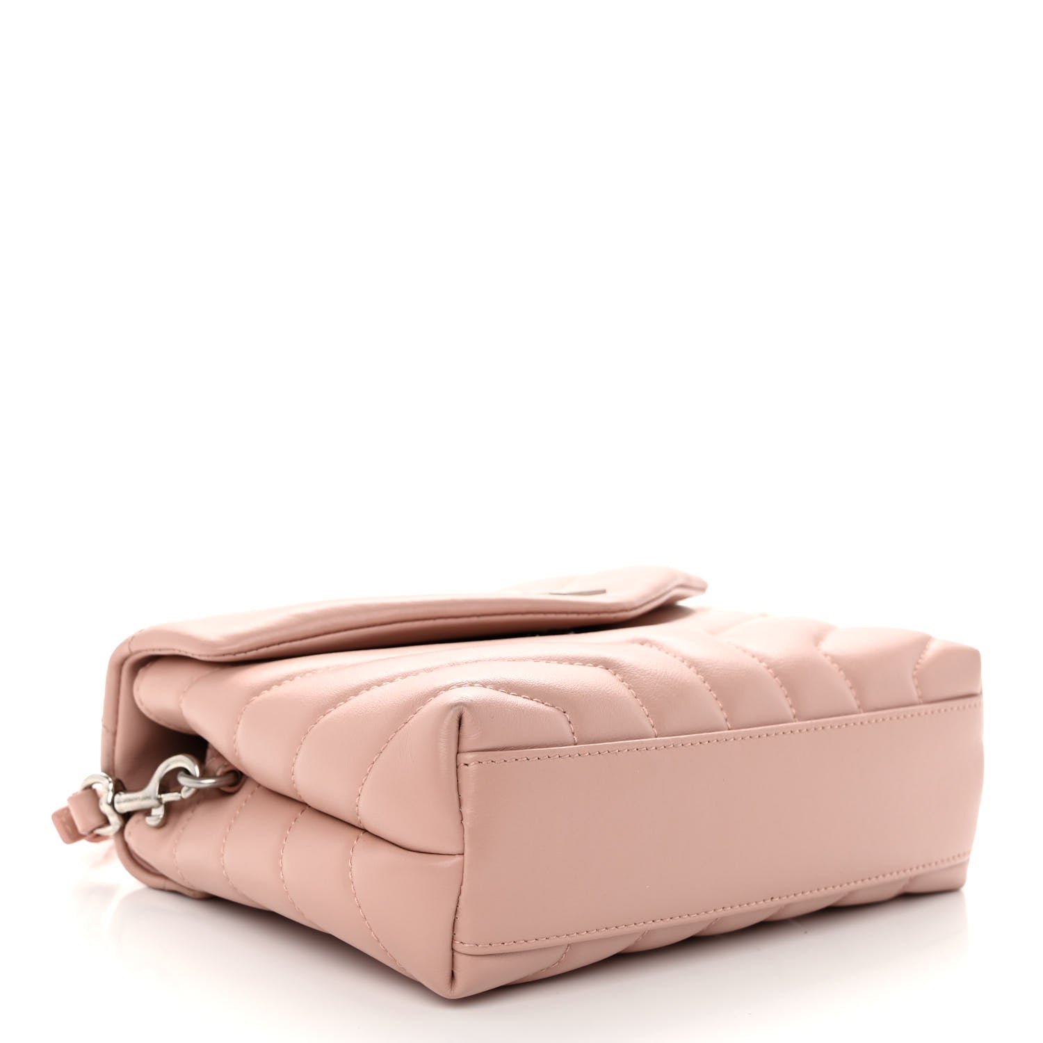 Saint Laurent Calfskin Y Quilted Monogram Toy Loulou Crossbody Bag Tender Pink 4 of 11