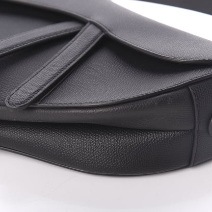 Christian Dior Grained Calfskin Saddle Bag Black 6 of 8